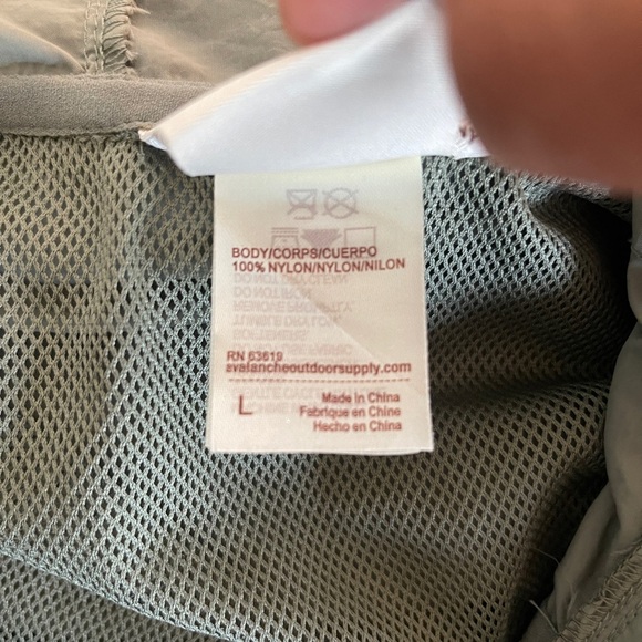 Avalanche Anorak Pullover Jacket Large Agave Green Hooded Windbreaker Minimalist - Picture 6 of 8